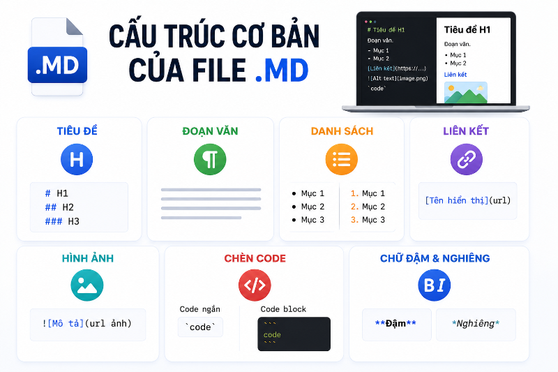 Cấu trúc cơ bản của file .MD