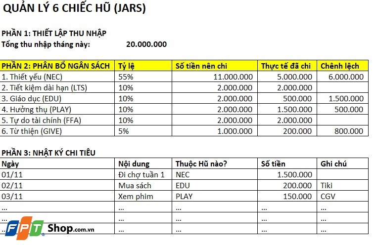 File quản lý chi tiêu cá nhân ảnh 4
