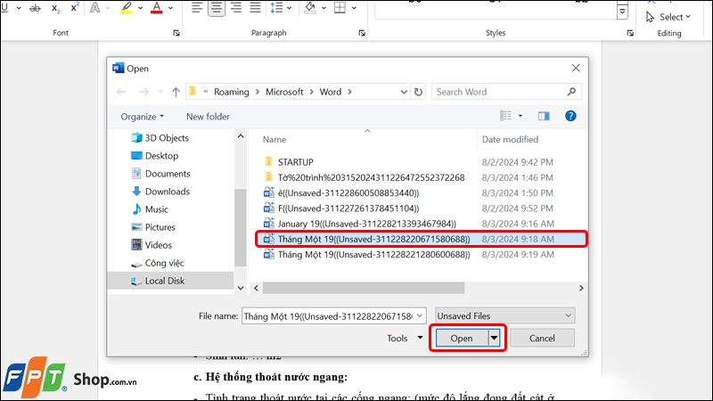 File Word bị lỗi định dạng ảnh 4