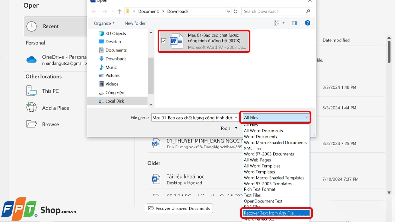 File Word bị lỗi định dạng ảnh 6