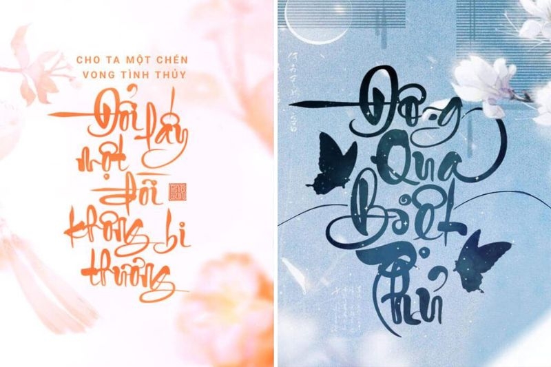 Font bảng chữ cái thư pháp ảnh 1