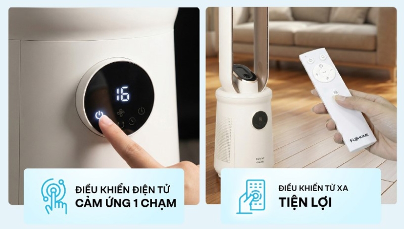 Quạt không cánh tích hợp lọc không khí Fujihome BF15 HEPA VOICE - hình 7