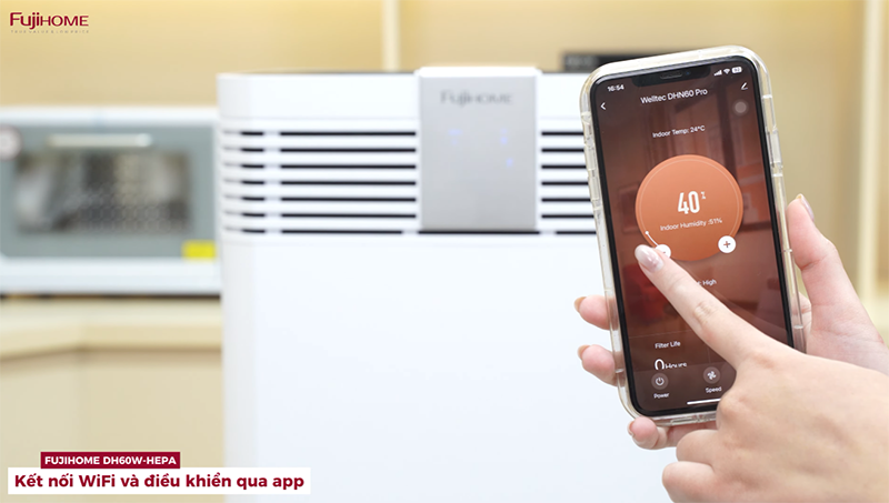Máy hút ẩm 60 lít Fujihome DH60W-HEPA (hình 8)