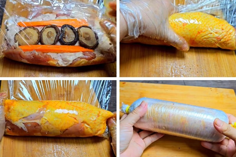 Gà cuộn hấp ảnh 5