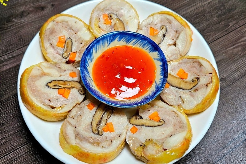 Gà cuộn hấp ảnh 8
