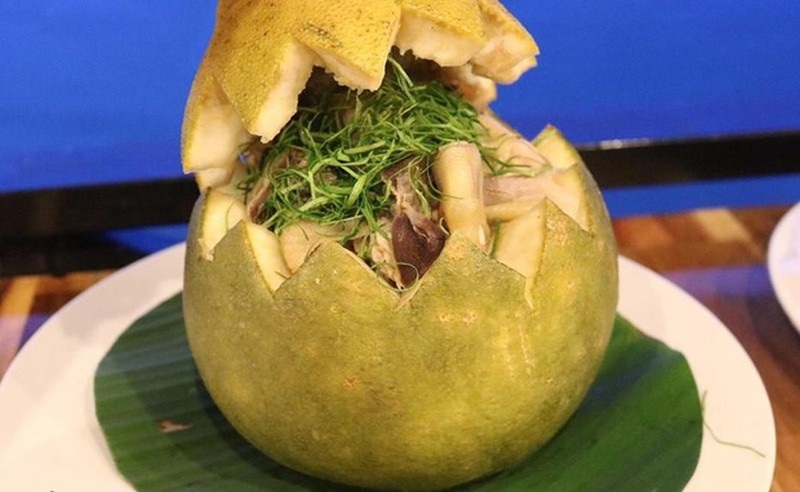 gà hấp bưởi 1