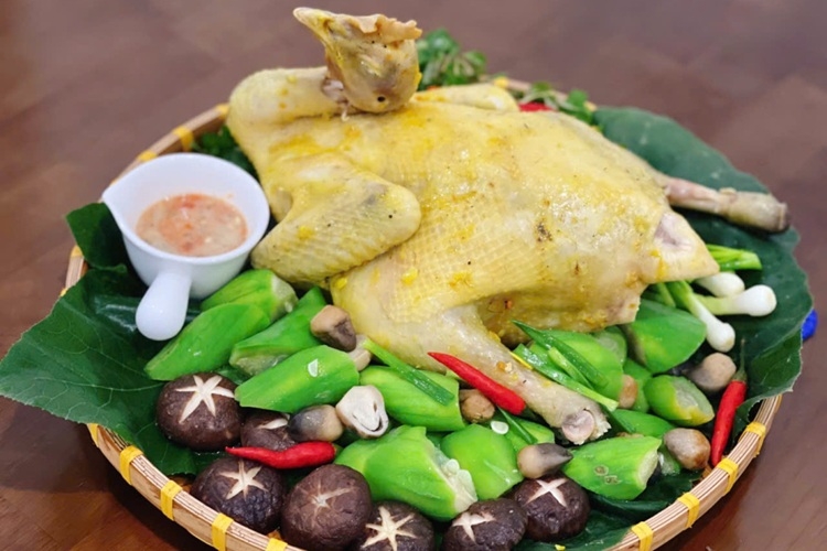 gà hấp mướp 7
