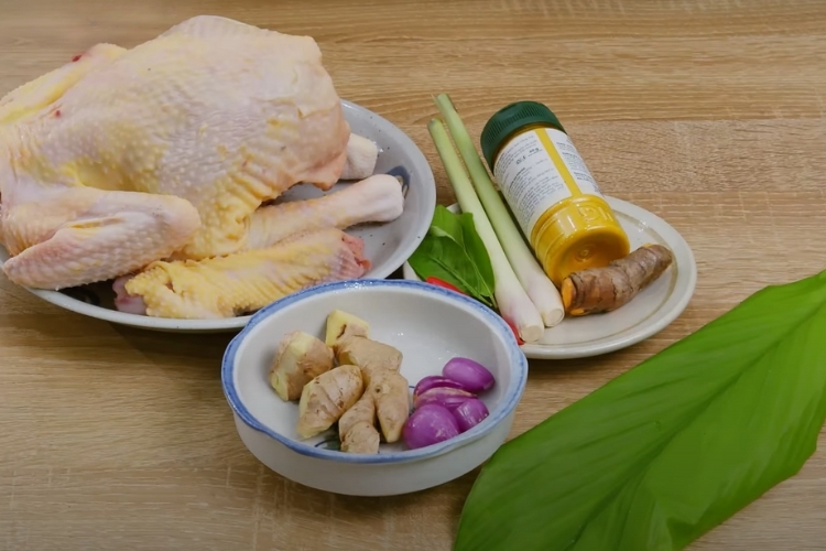 gà kho sả nghệ 4