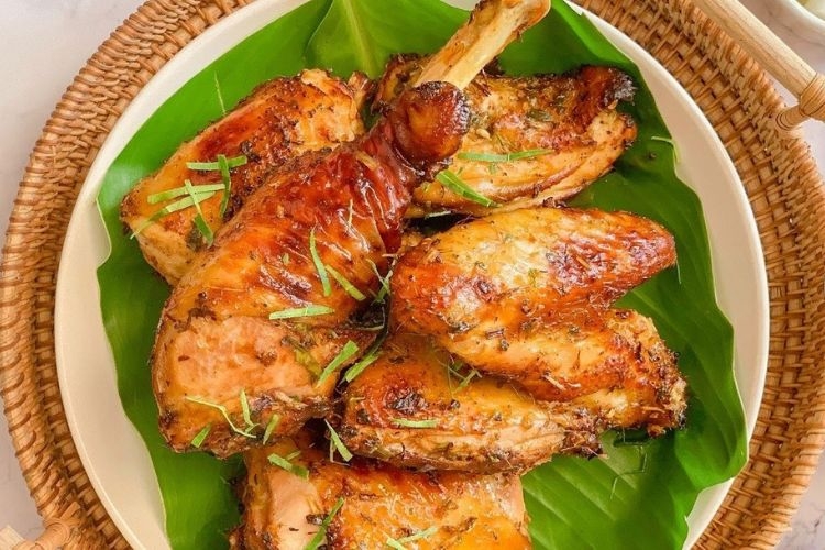 gà nướng lá chanh