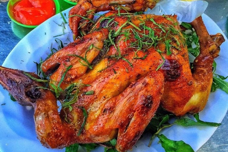 gà nướng lá chanh