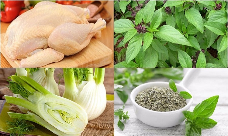 Gà nướng lá quế (Hình 1)