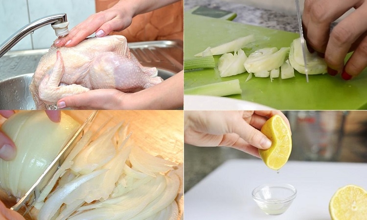 Gà nướng lá quế (Hình 2)