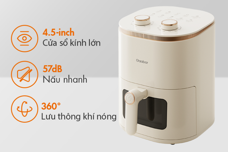Nồi chiên không dầu Gaabor 5 lít AF-45M01A (hình 2)