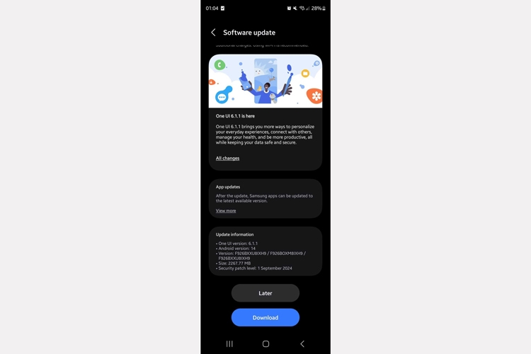 Galaxy Z Flip 3 và Fold 3 nhận bản cập nhật One UI 6.1.1