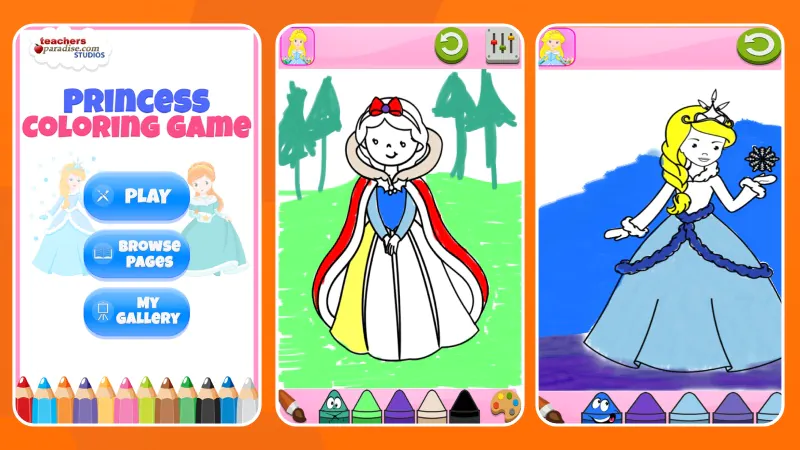 princess girls coloring book