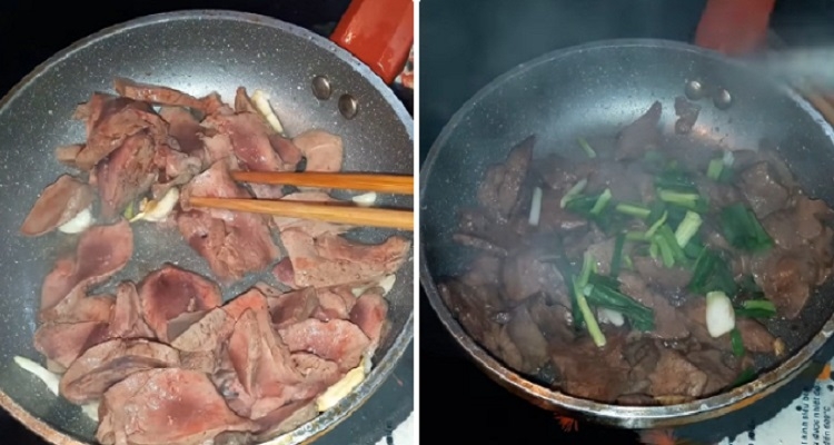 Gan bò xào tỏi (Hình 5)