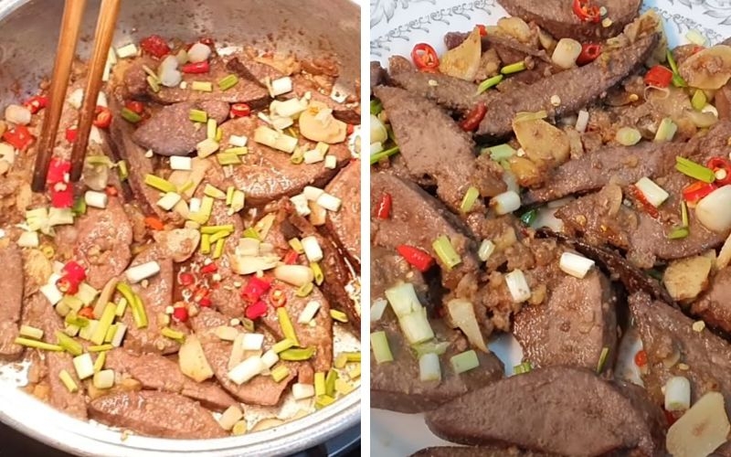 Gan xào tỏi