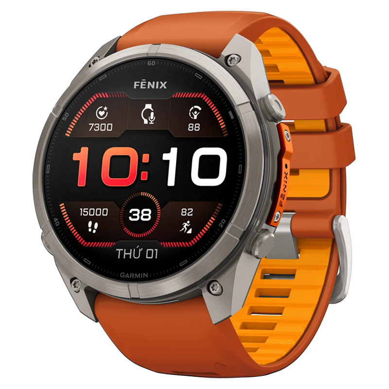 Garmin Fenix 9 Pro Titanium 51mm AMOLED Dây Silicone