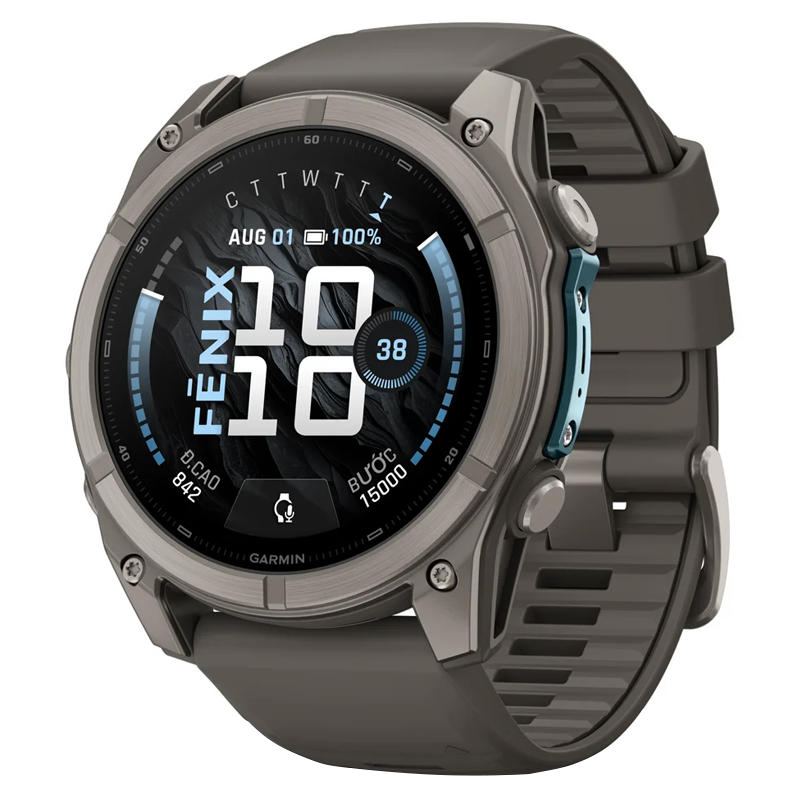 Garmin Fenix 9 Titanium 51mm AMOLED Dây Silicone