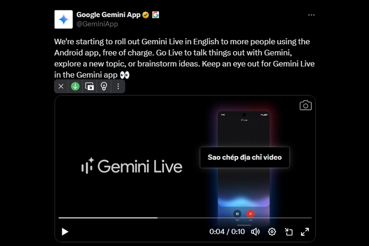 Gemini Live hiện đã có sẵn cho tất cả người dùng Android