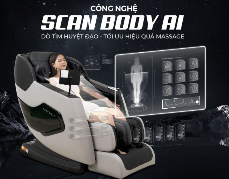 Ghế massage Poongsan MCP-136 - hình 2