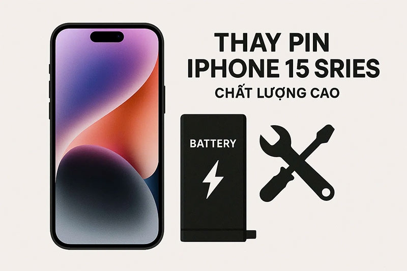 Giá thay pin iPhone 15 series chính hãng hình 3
