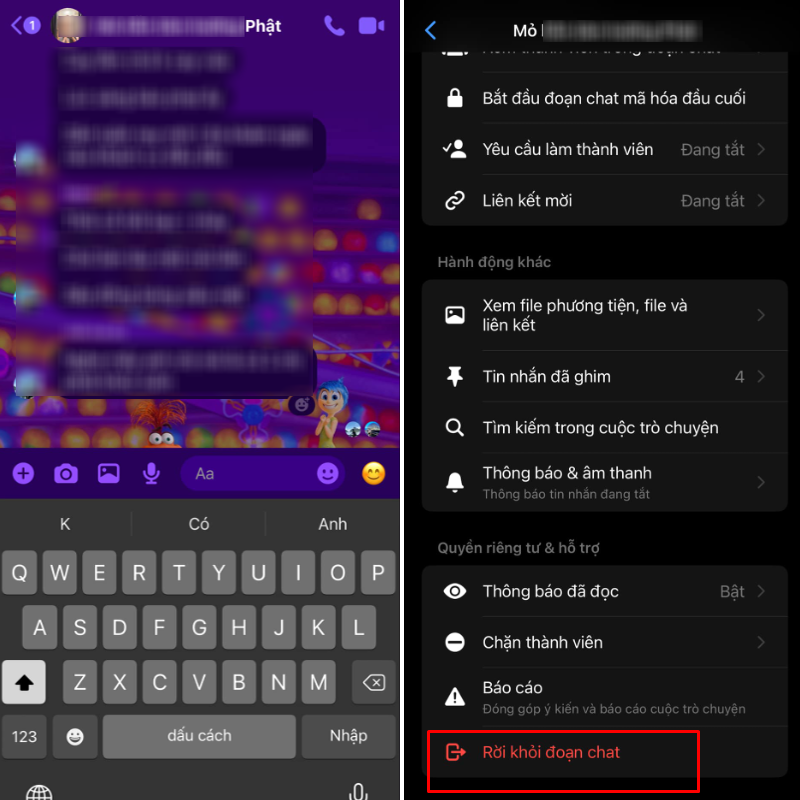 cách giải tán nhóm Messenger (hình 9)