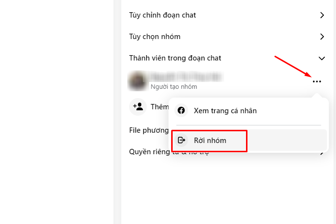 cách giải tán nhóm Messenger (hình 8)
