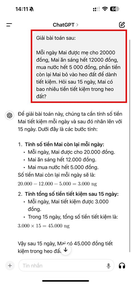 Cách giải toán bằng ChatGPT ảnh 3