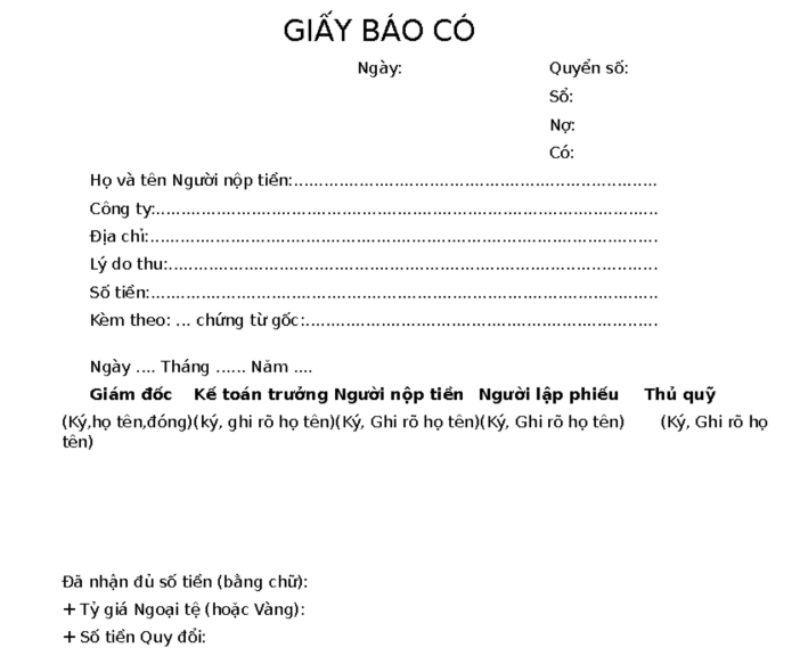 Giấy báo có là gì? - hình 5