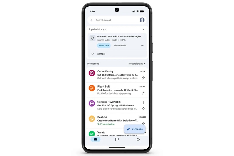 Gmail có thêm chế độ xem Đơn hàng và cải tiến tab Quảng cáo - hình 1