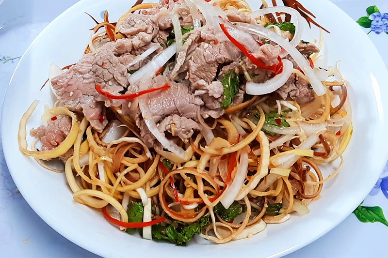 cách làm gỏi bò bắp chuối (hình 11)