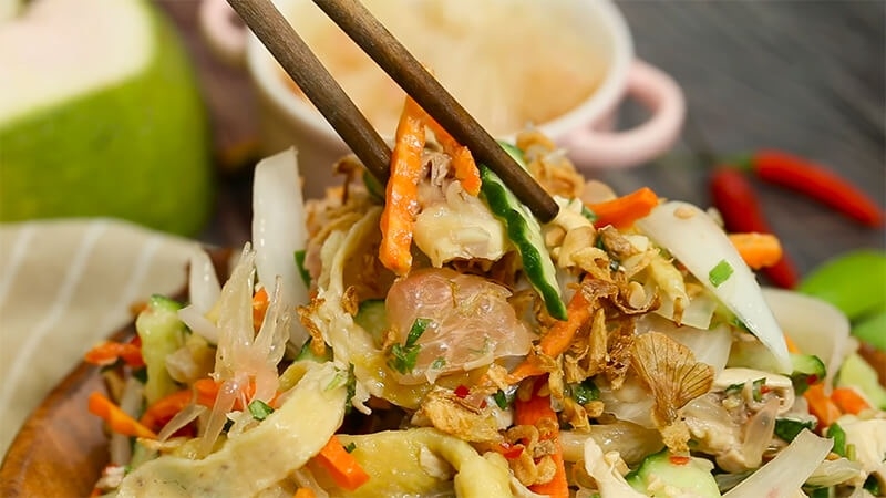 gỏi bưởi thịt gà 7