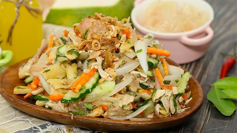 gỏi bưởi thịt gà 8