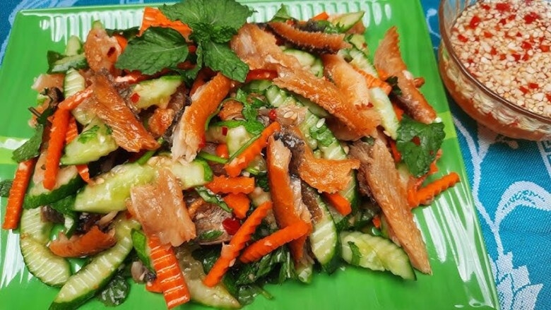 Cách làm gỏi bưởi khô mực 11