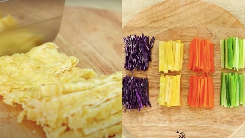 Gỏi cuốn ngũ sắc chay (ảnh 1)