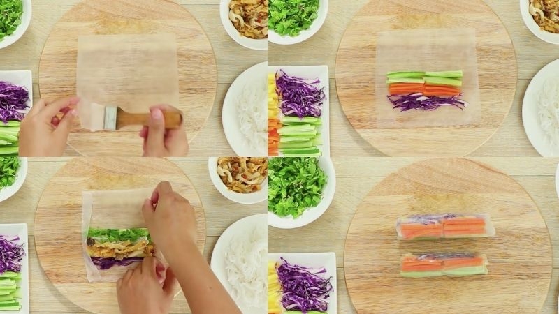 Gỏi cuốn ngũ sắc chay (ảnh 2)