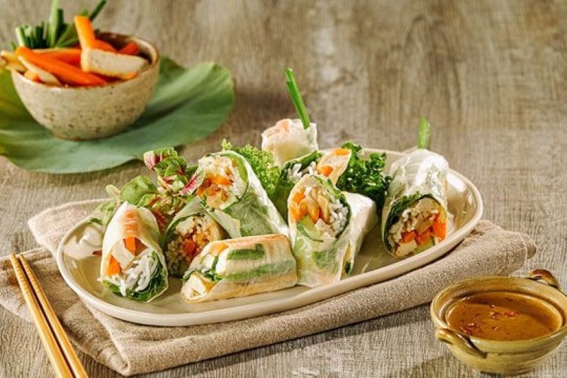 Gỏi cuốn ngũ sắc chay (ảnh 5)