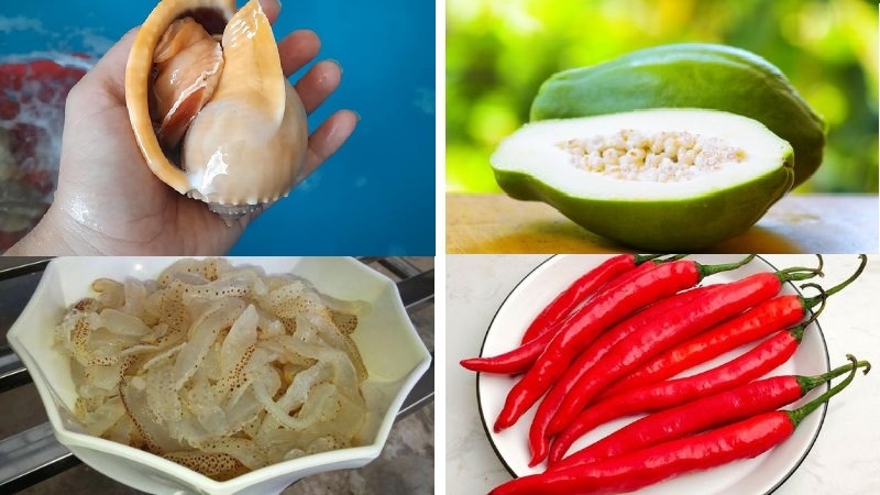 gỏi đu đủ ốc tỏi 1