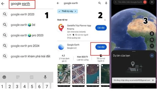 tai google earth studio tren dien thoai