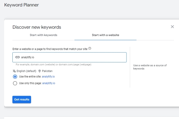 Google Keyword Planner 7