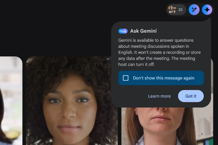 Google ra mắt trợ lý AI Ask Gemini trong Google Meet