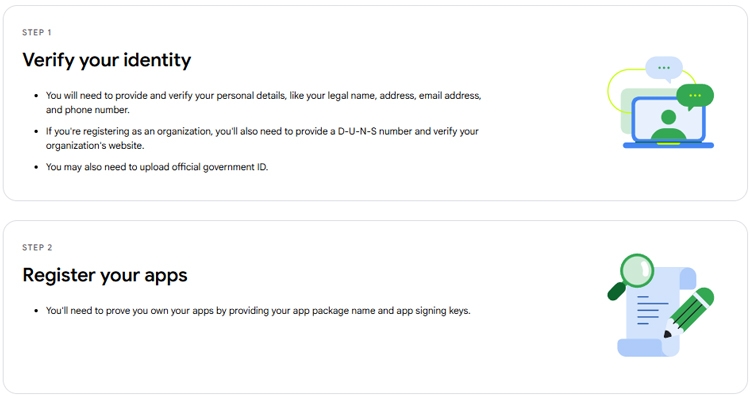 Google yêu cầu nhà phát triển ứng dụng xác minh danh tính để phân phối ứng dụng ngoài Play Store