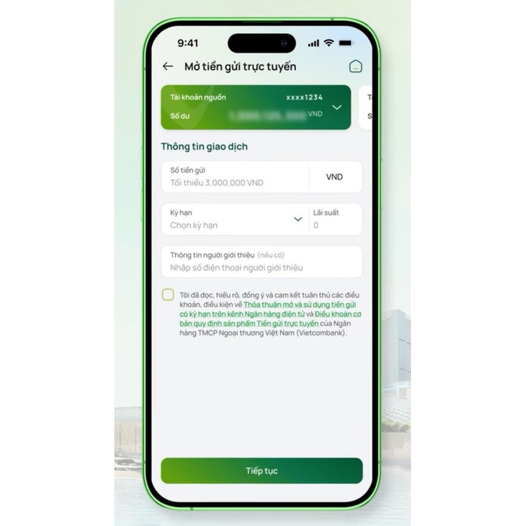 Chi tiết 2 cách gửi tiết kiệm online Vietcombank (hình 6)