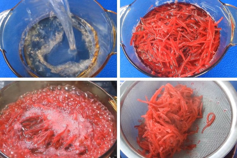 Nấu nước m&agrave;u củ dền