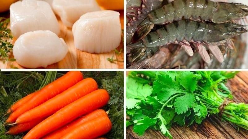 Nguyên liệu làm há cảo sò điệp thơm ngon