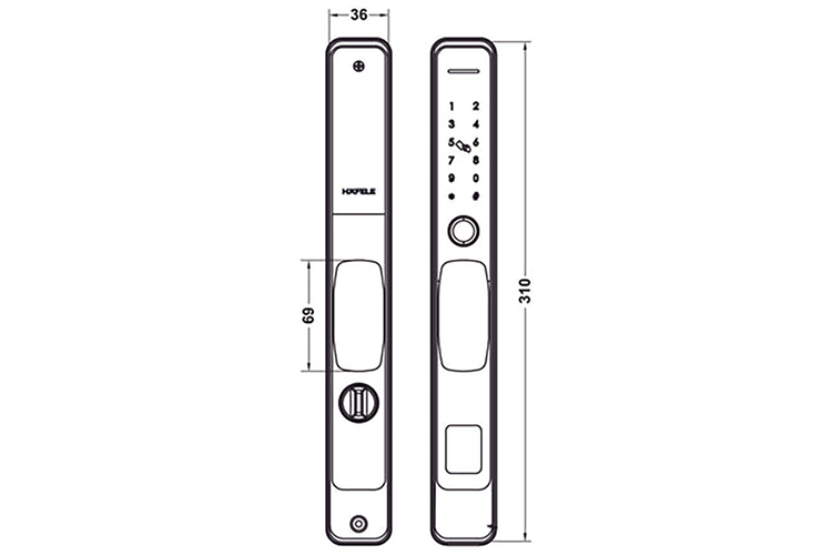 Khóa điện tử Hafele DL6600 (912.20.145) (hình 2)