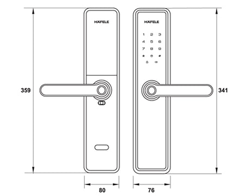 Khóa điện tử Hafele DL7600 (912.20.231) (hình 4)