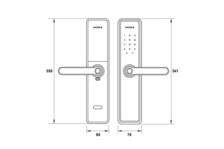 Khóa điện tử Hafele DL7600 (912.20.237) (hình 5)
