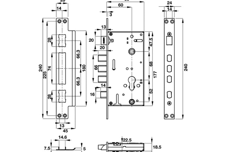 Khóa điện tử Hafele EL10K (912.05.317) (hình 5)
